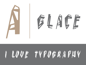 >typographie GLACE